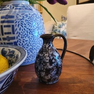 Bundle add on item: mini bud vase /oil pour bottle blue small